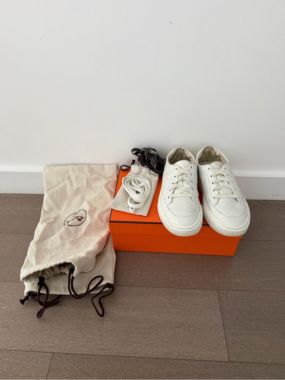 Hermes Deep Sneakers White EU 38 - Picture 2 of 12
